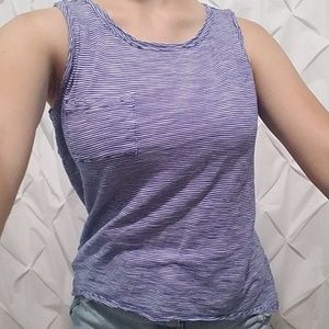 Old Navy striped pocket tank